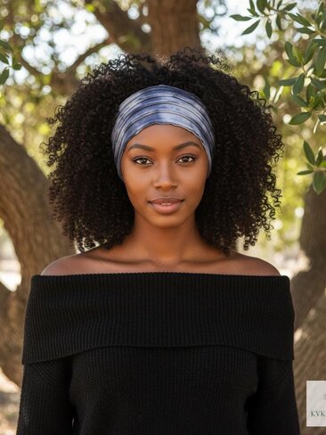 Indigo Blue Tie Dye Boho Headband, Stylish Bohemian Headwrap, Headbands for Women