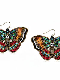 Beaded Butterfly Earrings: Handcrafted Beaded Earrings