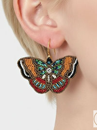 Beaded Butterfly Earrings: Handcrafted Beaded Earrings