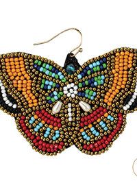 Beaded Butterfly Earrings: Handcrafted Beaded Earrings