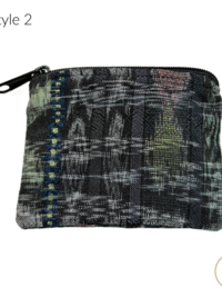Guatemalan Corte Coin Purse - Handwoven Boho Fabric Zipper Pouch Small Makeup Bag