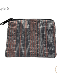 Guatemalan Corte Coin Purse - Handwoven Boho Fabric Zipper Pouch Small Makeup Bag