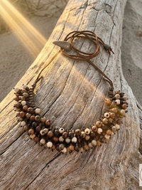 Flora Wood Bead Necklace