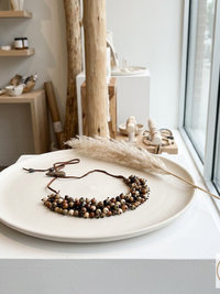 Flora Wood Bead Necklace