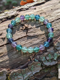 Fluorite Bead Stretch Bracelet