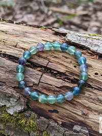 Fluorite Bead Stretch Bracelet