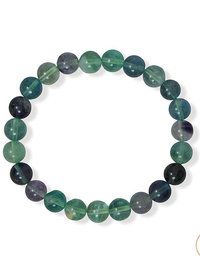 Fluorite Bead Stretch Bracelet
