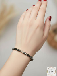 Hematite Barrel Bead Bracelet