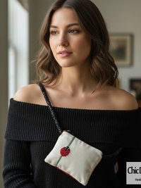 Ladybug Handbag with Hand Embroidered Sequins