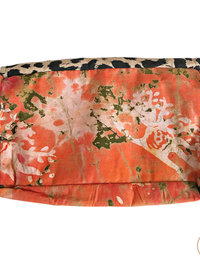 Boho Leopard Print Clutch: Handmade Batik Cotton Envelope Bag