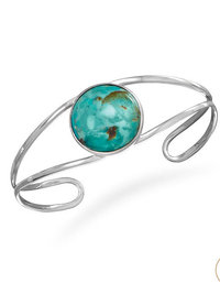 Open Band Cuff with Turquoise