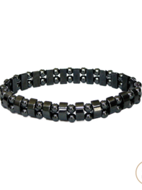 Women's Magnetic Hematite Black Pearl Bracelet