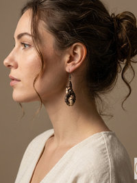 Wooden Twist Earrings - Handcrafted Earthy Jewelry