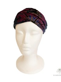 Dark Blue Tie Dye Boho Headband - Stylish Bohemian Headwrap, Headbands for Women