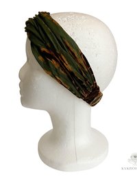 Green Tie-Dye Boho Headband -  Stylish Bohemian Headwrap, Headbands for Women