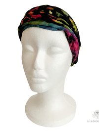 Black Tie Dye Boho Headband -  Stylish Bohemian Headwrap, Headbands for Women