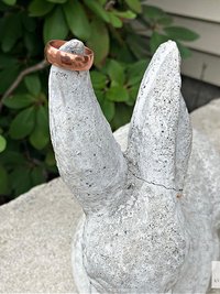 Handmade 6mm Copper Dome Band Ring - Unique Boho Style Jewelry