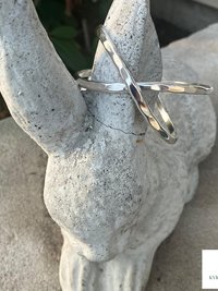 Hammered Silver Criss Cross Cuff Bracelet: Boho X Design