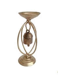 Handmade Bell on Stand Votive Holder - Serene Home Decor Accent for Indoor & Outdoor Spaces