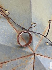 Handmade 6mm Copper Dome Band Ring - Unique Boho Style Jewelry