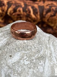 Handmade 6mm Copper Dome Band Ring - Unique Boho Style Jewelry