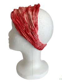 Red Tie Dye Boho Headband - Stylish Bohemian Headwrap, Headbands for Women