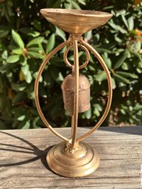 Handmade Bell on Stand Votive Holder - Serene Home Decor Accent for Indoor & Outdoor Spaces
