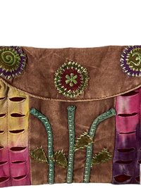 Floral Tie Dye Crossbody Bag: Handcrafted Boho Shoulder Bag