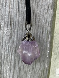 Handcrafted Amethyst Point Pendant - Boho Necklace, Gemstone Jewelry