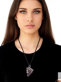 Raw Amethyst Wire Wrapped Necklace - Handcrafted Boho Jewelry for Mind-Purification and Glamorous Style