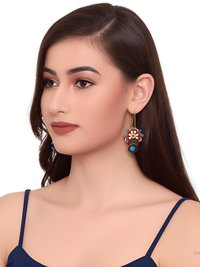 Handcrafted Flower Clay Earrings - Boho Statement Jewelry, Nature Inspired