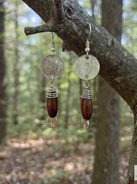 Handcrafted Guatemalan Coin Earrings - Unique Boho Chic Dangles, Ethnic Jewelry