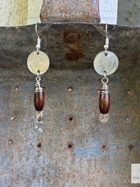Handcrafted Guatemalan Coin Earrings - Unique Boho Chic Dangles, Ethnic Jewelry
