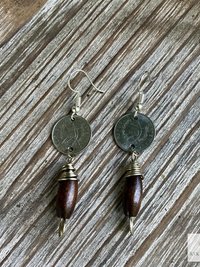 Handcrafted Guatemalan Coin Earrings - Unique Boho Chic Dangles, Ethnic Jewelry