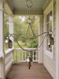 Handcrafted Lotus Flower Wind Chime - Rustic Metal Art for Garden & Home Decor