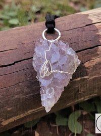 Raw Amethyst Wire Wrapped Necklace - Handcrafted Boho Jewelry for Mind-Purification and Glamorous Style
