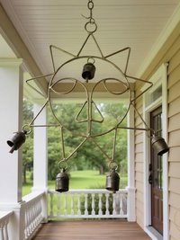 Handcrafted Rustic Sun Wind Chime - Artisan-made Garden Decor