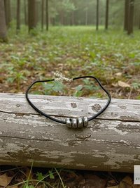 Boho Silver Bead Choker Necklace - Adjustable Minimalist Style