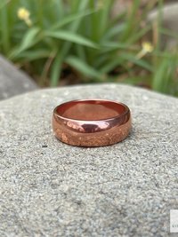 Handmade 6mm Copper Dome Band Ring - Unique Boho Style Jewelry