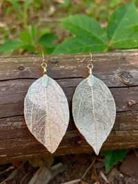 Handcrafted Gold Leaf Earrings - Elegant Nature Jewelry