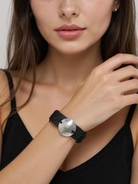 Handcrafted Coin Bracelet from Guatemala - Adjustable Black Leather Cuff