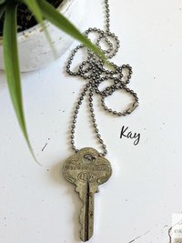 Unique Handcrafted Antique Key Necklaces with Vintage Lock Keys - Boho Chic Necklaces