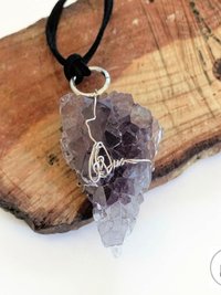 Raw Amethyst Wire Wrapped Necklace - Handcrafted Boho Jewelry for Mind-Purification and Glamorous Style
