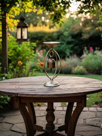 Handmade Bell on Stand Votive Holder - Serene Home Decor Accent for Indoor & Outdoor Spaces