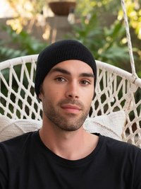 Black Kufi Skull Cap - Crocheted Beanie Hat, Ethically sourced