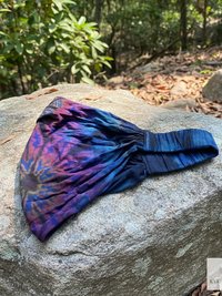 Dark Blue Tie Dye Boho Headband - Stylish Bohemian Headwrap, Headbands for Women