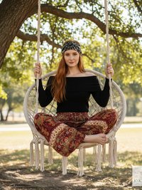Black & Tan Tie Dye Boho Headband - Stylish Bohemian Headwrap, Headbands for Women