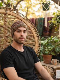 Earth Kufi Skull Cap - Crocheted Beanie Hat, Ethically sourced