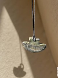 Natural Serpentine Axe Pendant - Handcrafted Earthy Gemstone Necklace, Handmade Stone Jewelry