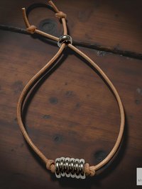 Boho Leather & Silver Bead Bracelet - Adjustable Minimalist Style
